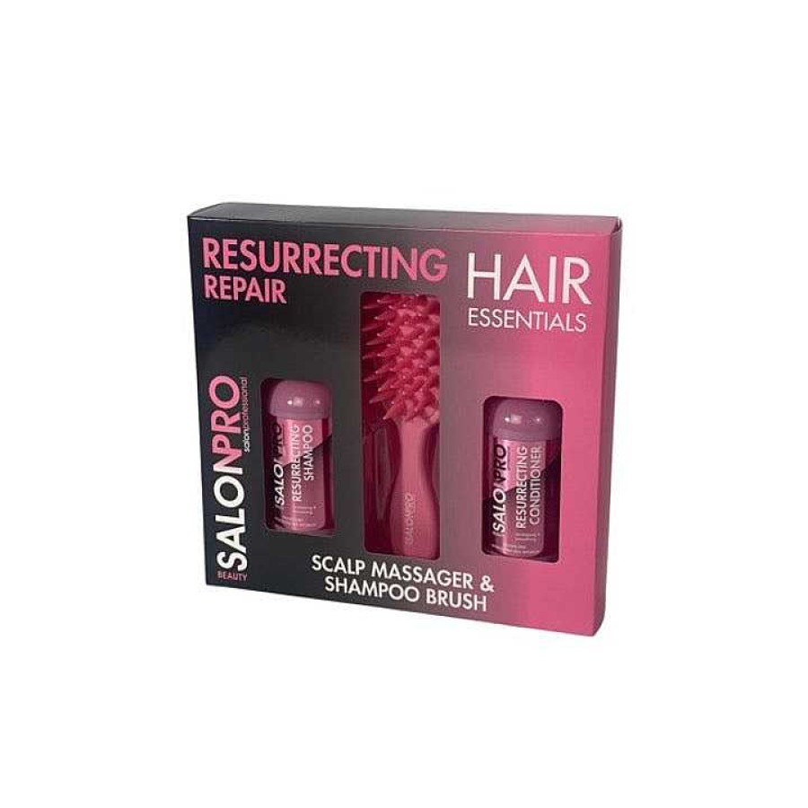 Hair Salon Pro | Beauty Salonpro Hair Essentials Set Resurrecting Repair Shampoo Conditioner & Shampoo Brush