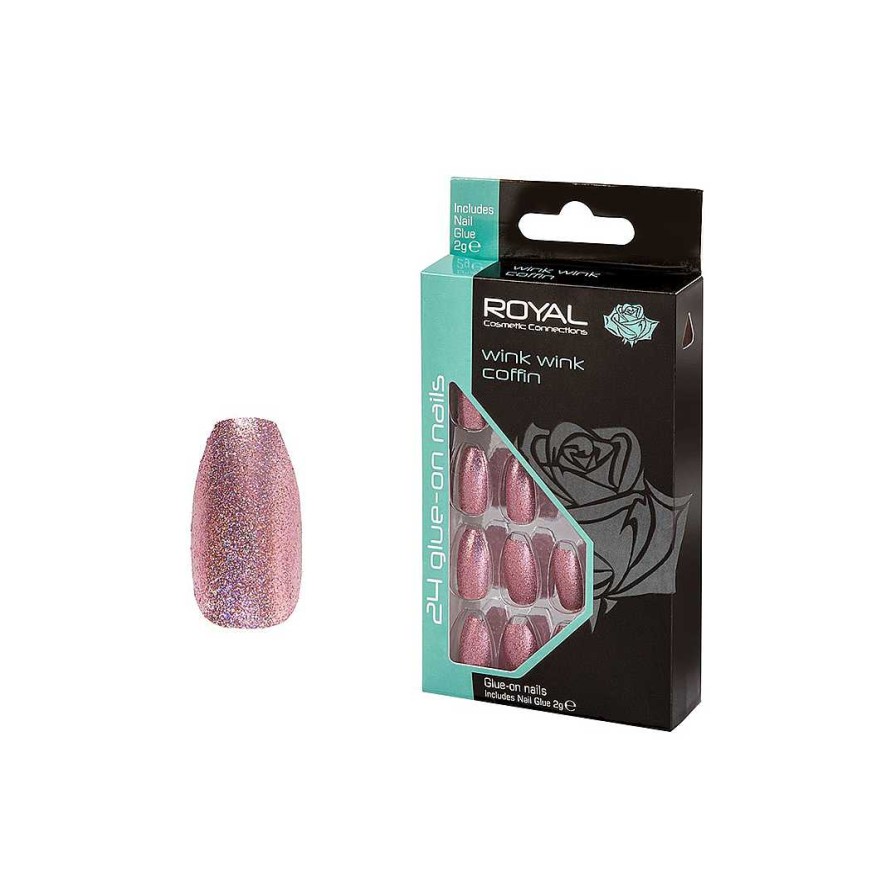 Nails Royal Cosmetics | Royal Cosmetics 24 Wink Wink Coffin Nails + 2G Glue