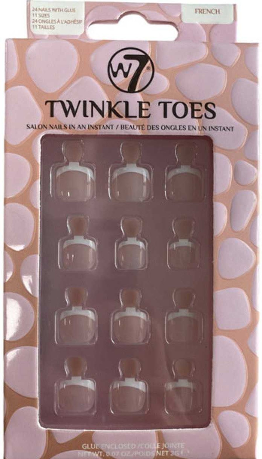 Nails W7 | W7 Twinkle Toes Toe Nails French