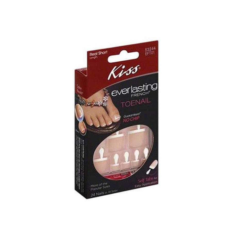 Nails Kiss | Kiss Real Short Everlasting French Toenails 53244 Eft01