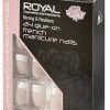 Nails Royal Cosmetics | Royal 24 Glue On French Manicure Short Square Nails