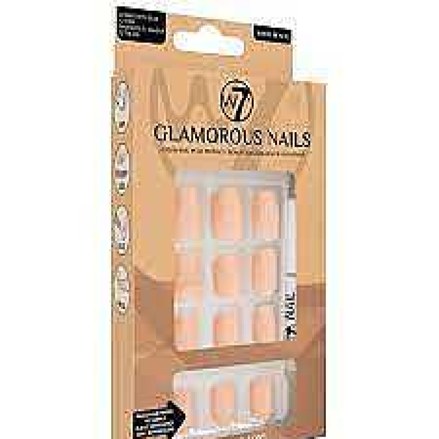 Nails W7 | W7 Glamorous Nails White Peach