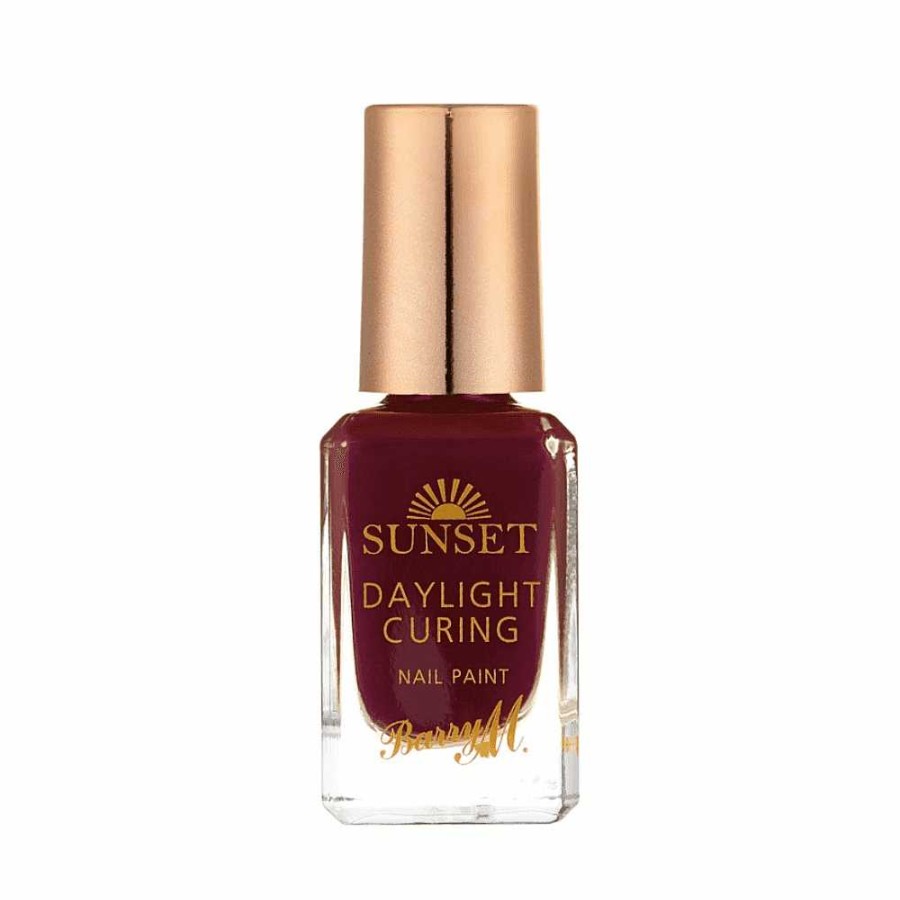 Nails Barry M | Barry M Nail Polish Sunset Gel Daylight Curing 744 Vengeance Is Wine