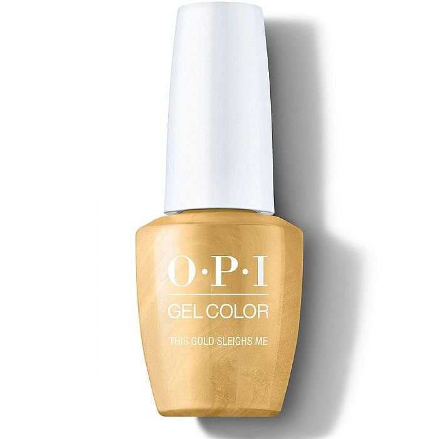 Nails OPI | Opi Gel Color This Gold Sleighs Me