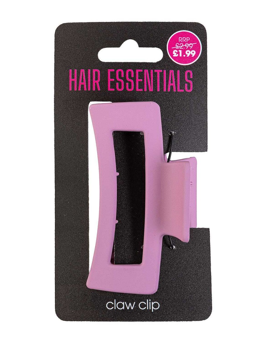 Hair Beauty Outlet | Beauty Outlet Square Claw Clip Pastel Pink