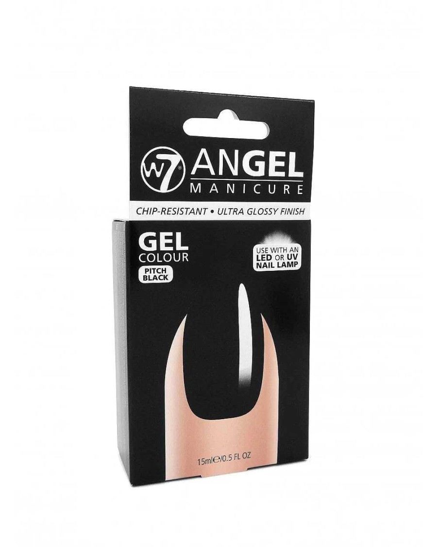 Nails W7 | W7 Angel Manicure Gel Polish Pitch Black