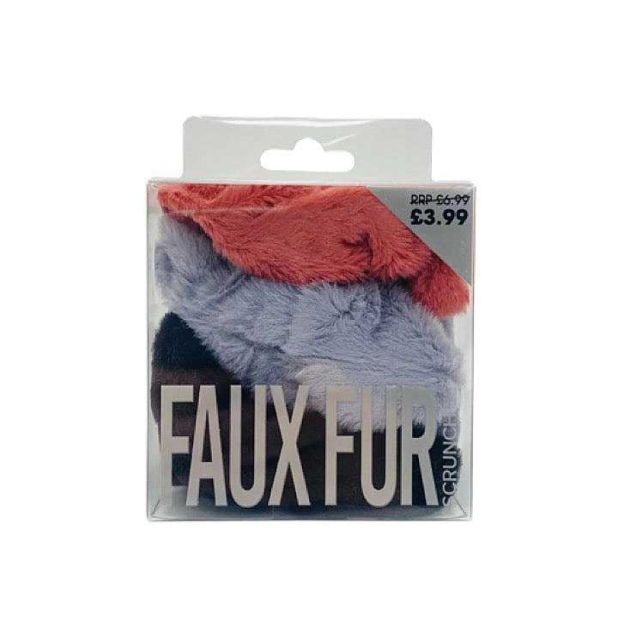 Hair Beauty Outlet | Beauty Outlet 3 Faux Fur Scrunchies Aw Beau234