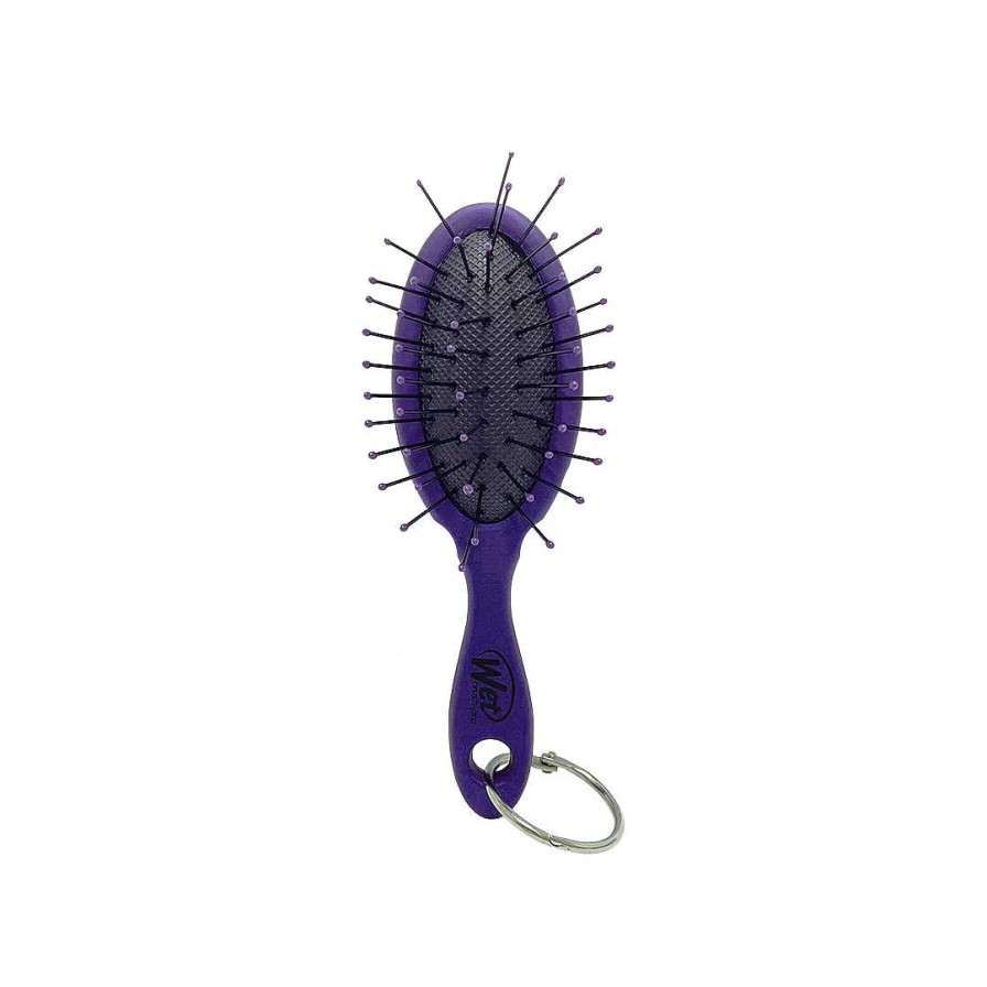 Hair Wet Brush | Wet Brush Mini Detangler With Key Chain Purple