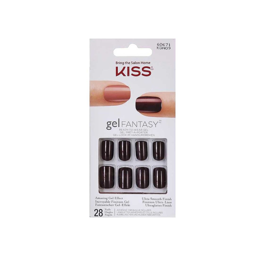 Nails Kiss | Kiss Gel Fantasy 28 Nails 60671 Chocolate Kgn09