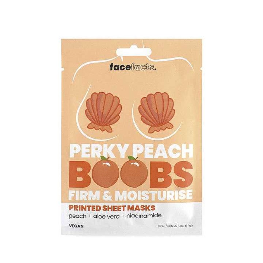 Skin Face Facts | Face Facts Perky Peach Boobs Firm & Moisturise Sheet Mask W Peach + Aloe Vera + Niacinamide