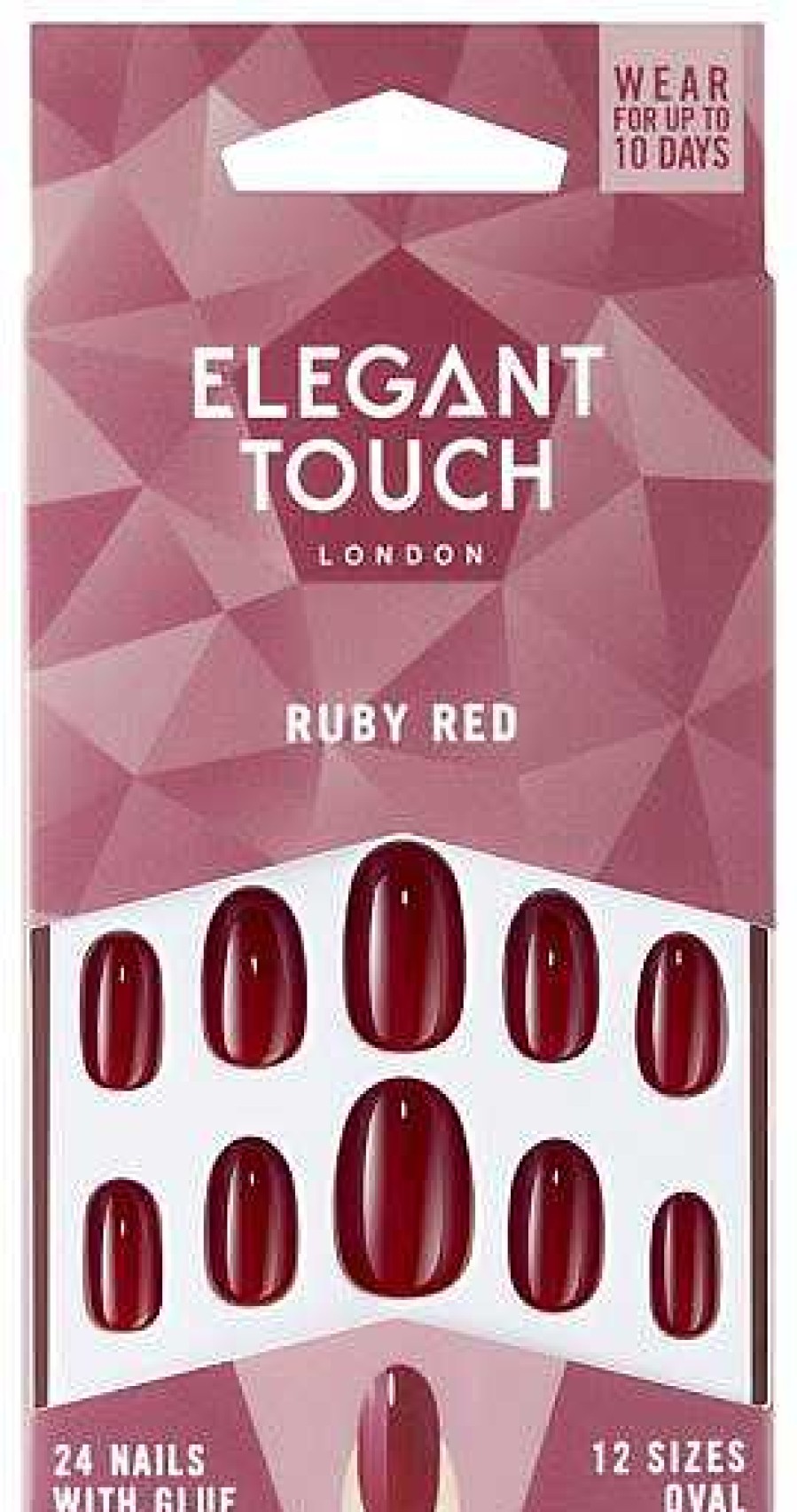 Nails Elegant Touch | Elegant Touch False Nails Ruby Red