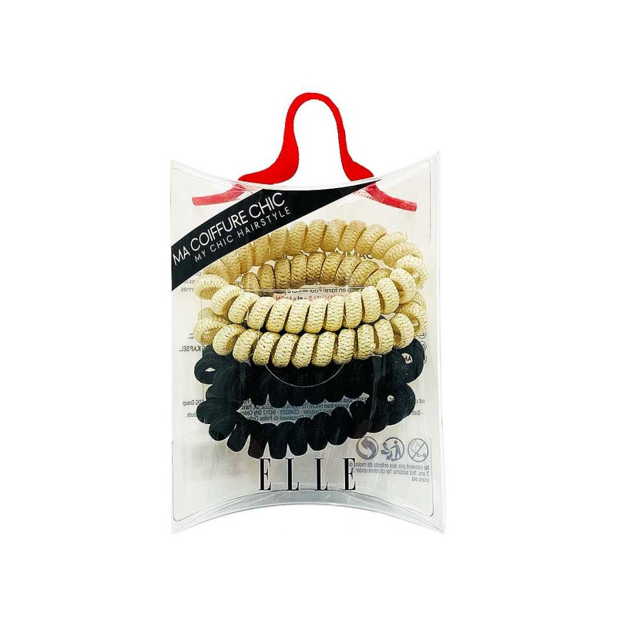 Hair Elle | Elle My Chic Hairstyle Hair Elastics Gold & Black