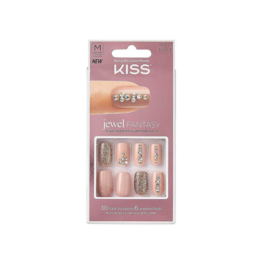 Nails Kiss | Kiss Jewel Fantasy Nails Pink Nude Jewel 69112