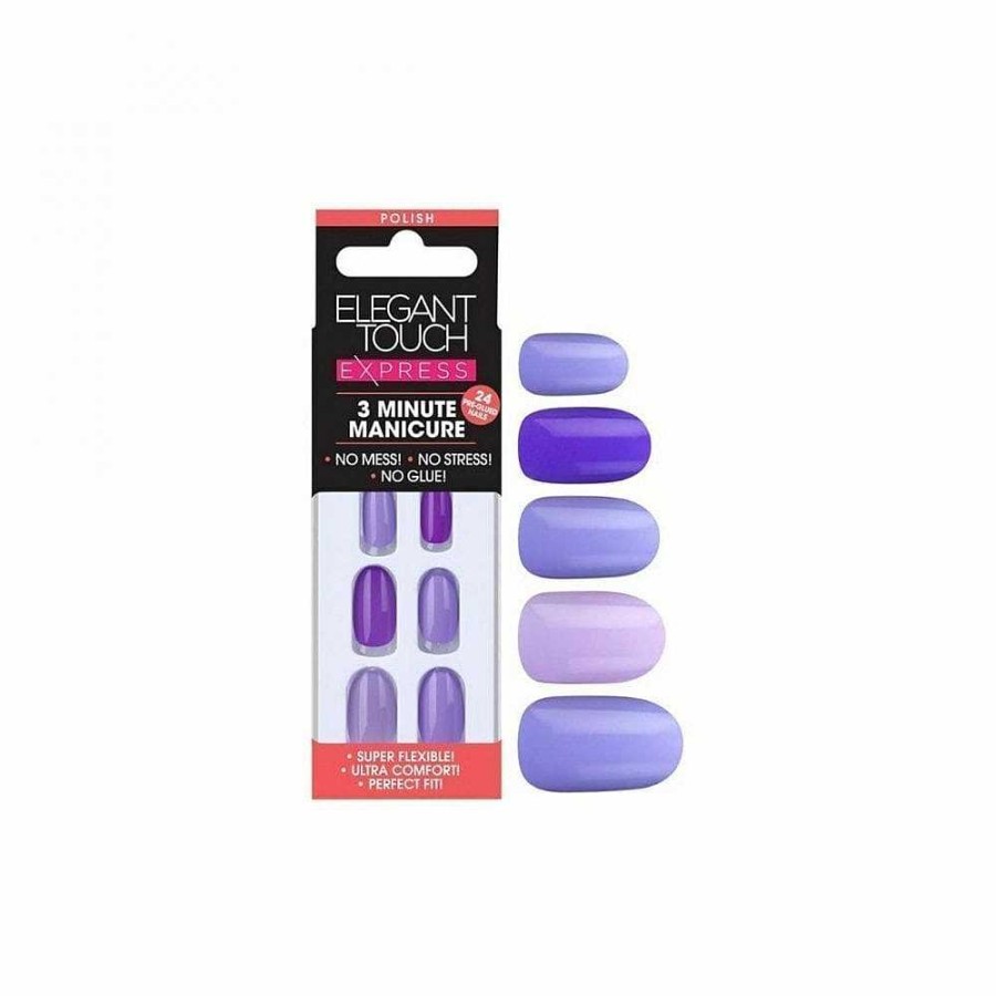 Nails Elegant Touch | Elegant Touch Express 3 Min Manicure Trend Plum Ombre False Nails