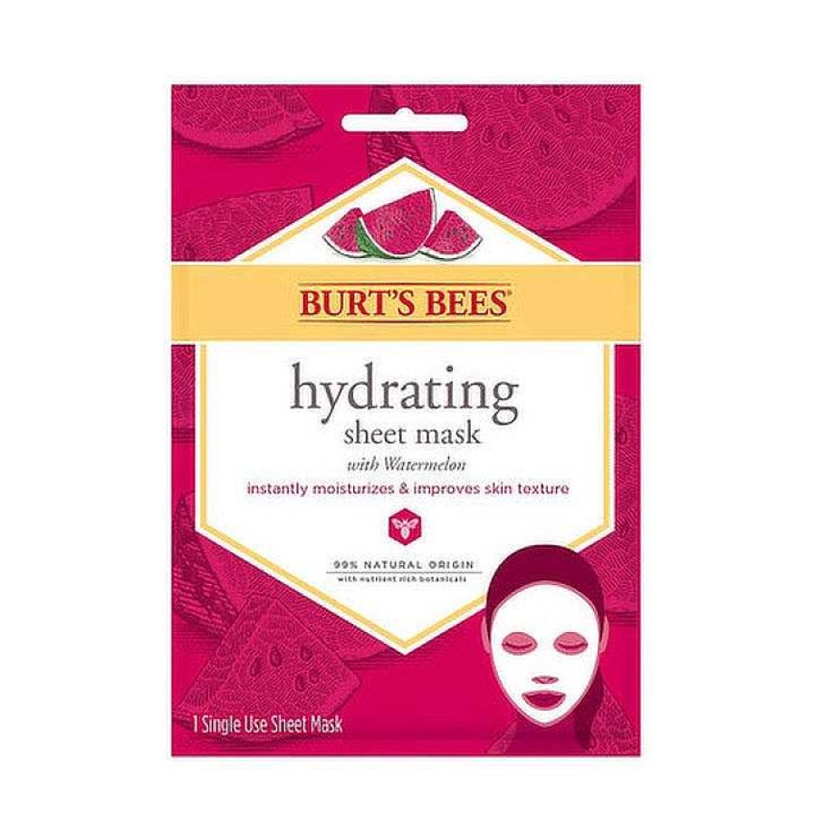 Skin Burts Bees | Burts Bees Hydrating Sheet Mask With Watermelon