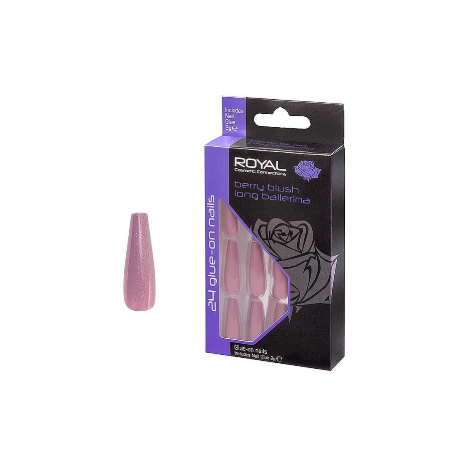 Nails Royal Cosmetics | Royal Cosmetics Berry Blush Long Ballerina Nails Nnai382A