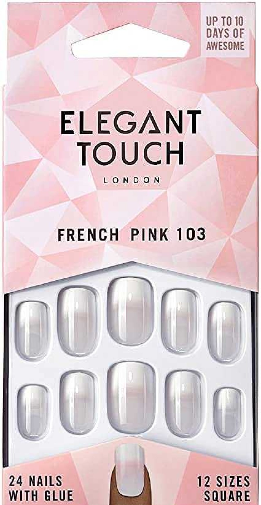 Nails Elegant Touch | Elegant Touch False Nails French Pink 103