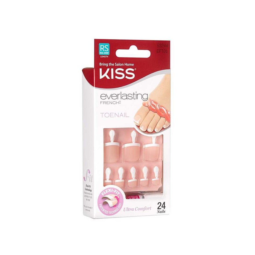 Nails Kiss | Kiss Real Short Everlasting French Toenails 53244 Eft01