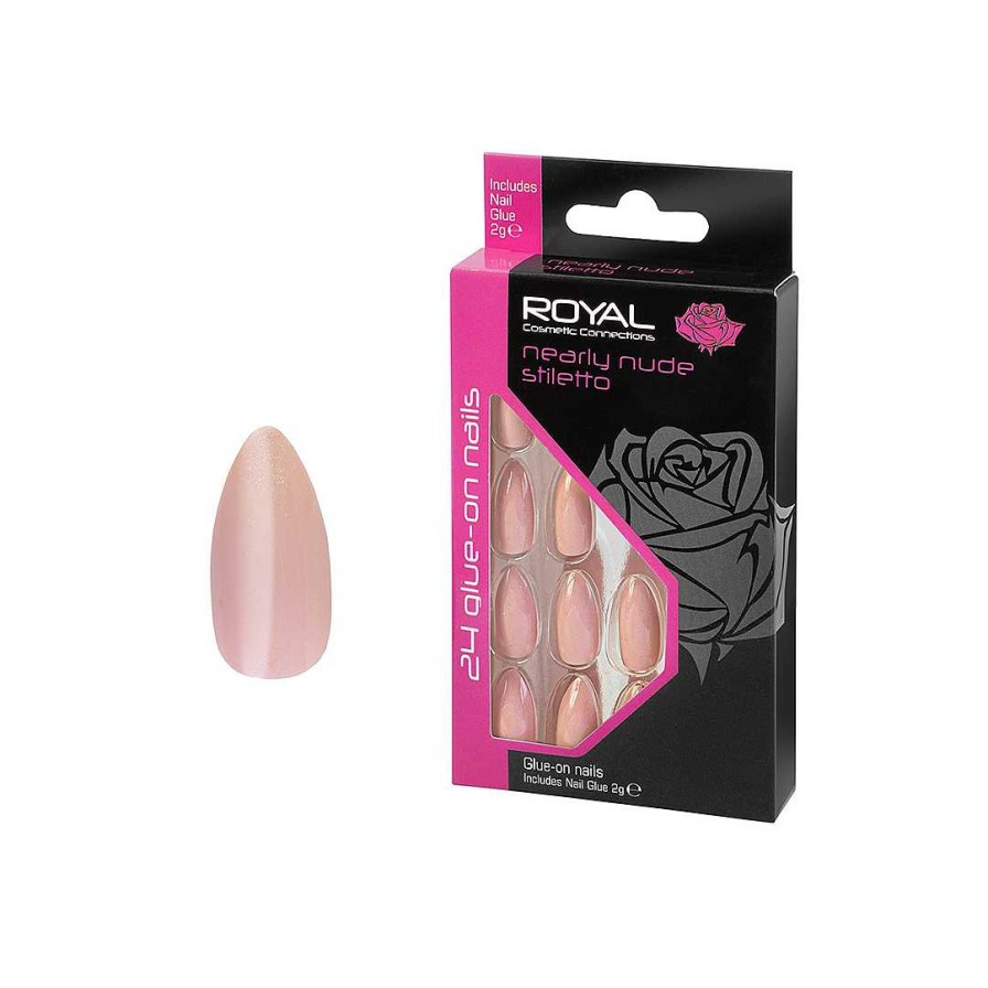 Nails Royal Cosmetics | Royal Cosmetics Nearly Nude Stiletto Nails Nnai428