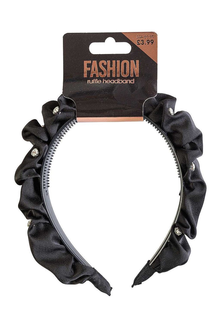 Hair Beauty Outlet | Beauty Outlet Ruffled Headband Black