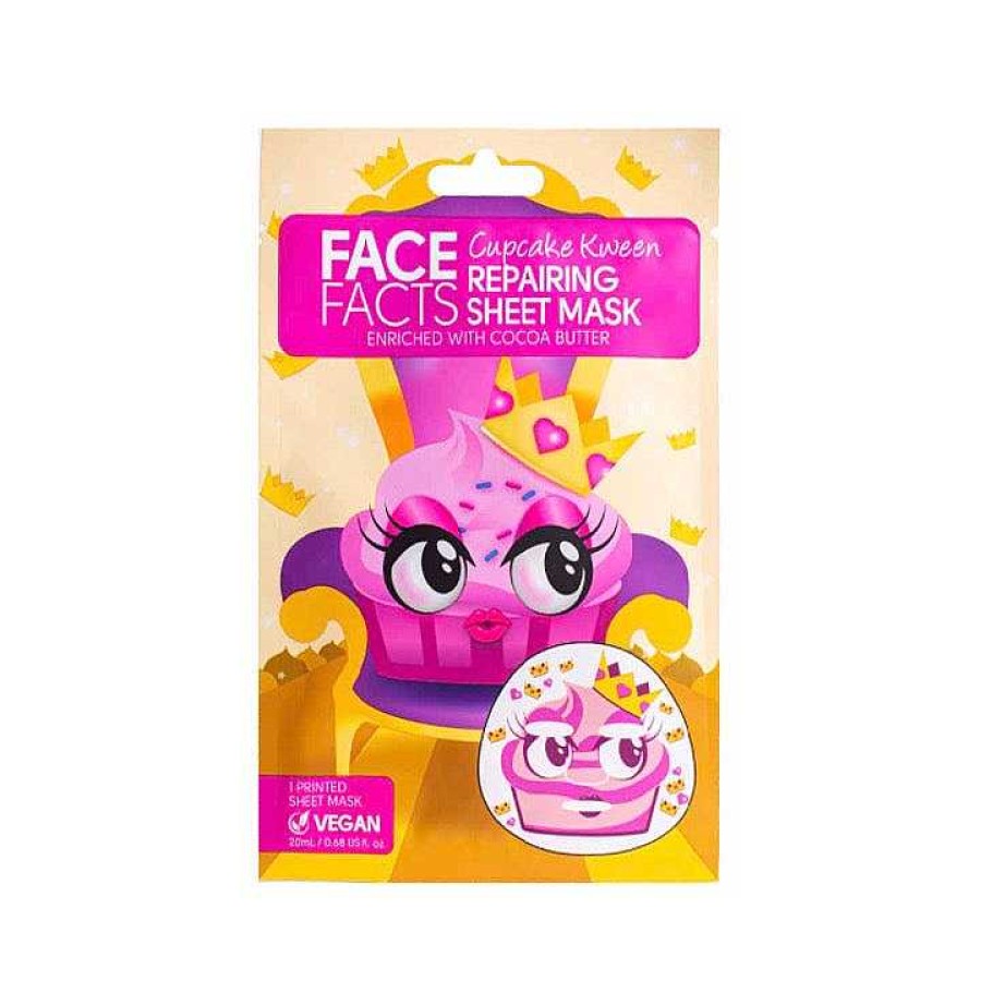 Skin Face Facts | Face Facts Cupcake Kween Repairing Sheet Mask With Cocoa Butter