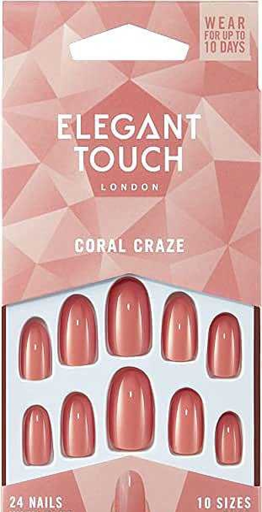 Nails Elegant Touch | Elegant Touch False Nails Coral Craze