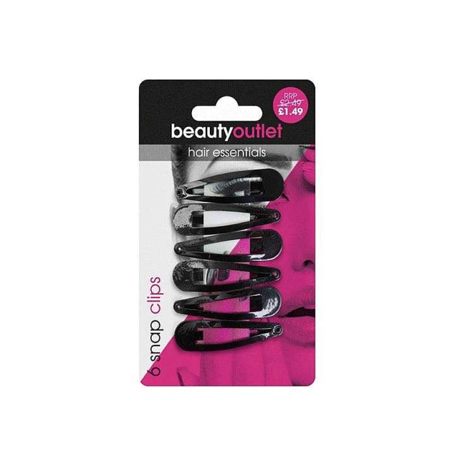 Hair Beauty Outlet | Beauty Outlet 6 Snap Clips Black Beau147