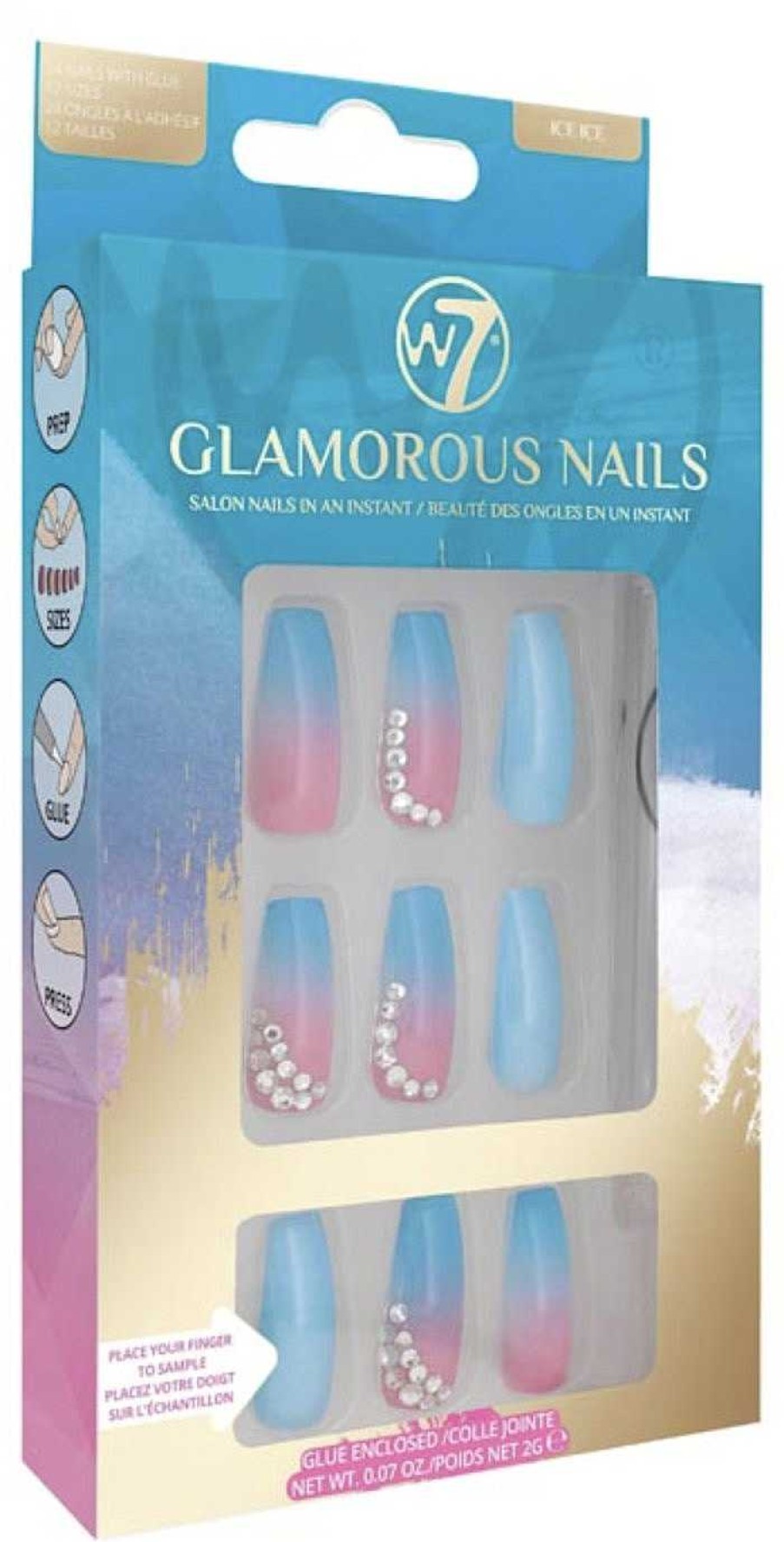 Nails W7 | W7 Glamorous Nails Ice Ice