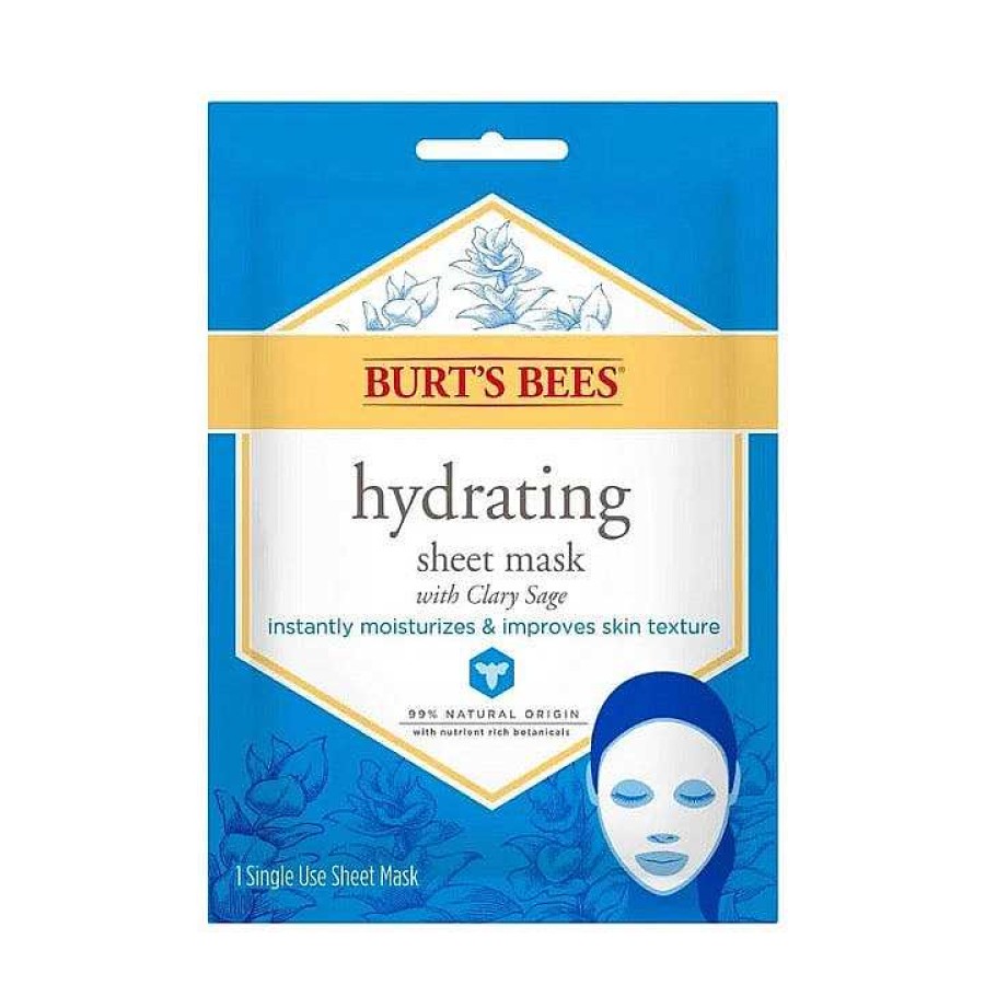 Skin Burts Bees | Burts Bees Hydrating Sheet Mask W Clary