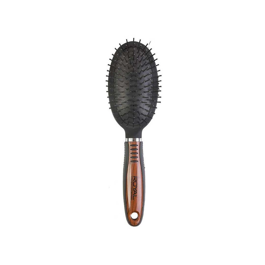 Hair Royal Cosmetics | Royal Cosmetics Wood Effect Hair Brush Cushion Beau185