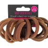 Hair Beauty Outlet | Beauty Outlet 15Pc Soft Rolled Brown Elastic Hair Bobbles