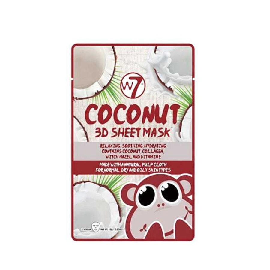 Skin W7 | W7 Coconut 3D Sheet Mask